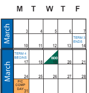 District School Academic Calendar for Park View School for March 2025