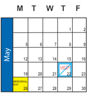 District School Academic Calendar for Park View School for May 2025