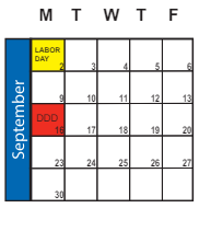 District School Academic Calendar for Park View School for September 2024