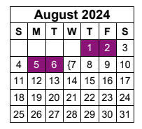 District School Academic Calendar for New Caney Sp Ed for August 2024