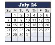 District School Academic Calendar for James Whitcomb Riley Elem School for July 2024