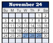 District School Academic Calendar for James Whitcomb Riley Elem School for November 2024