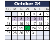 District School Academic Calendar for James Whitcomb Riley Elem School for October 2024