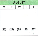 District School Academic Calendar for Dwight Early Childhood Program for August 2024
