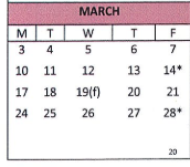 District School Academic Calendar for Dwight Early Childhood Program for March 2025