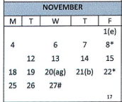 District School Academic Calendar for Dwight Early Childhood Program for November 2024