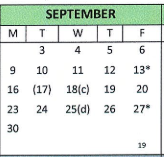 District School Academic Calendar for Dwight Early Childhood Program for September 2024
