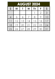 District School Academic Calendar for New Rochelle High School for August 2024
