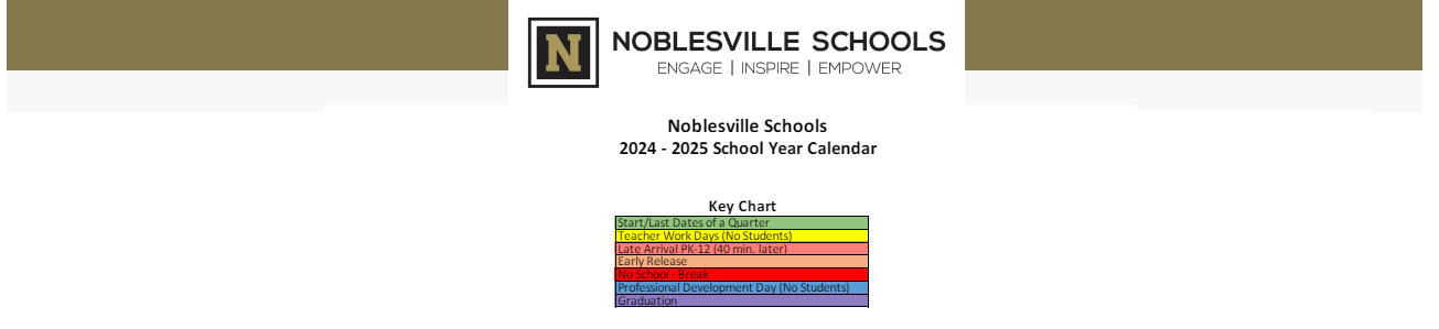 District School Academic Calendar Key for North Elementary School