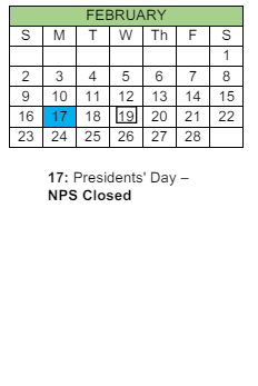 District School Academic Calendar for Tidewater Park ELEM. for February 2025