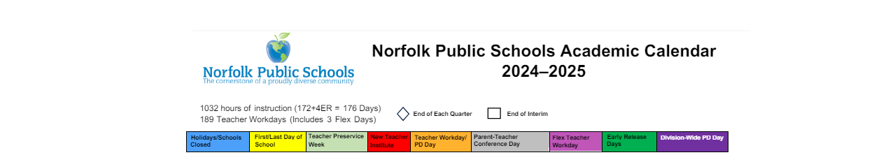 District School Academic Calendar Key for Tidewater Park ELEM.