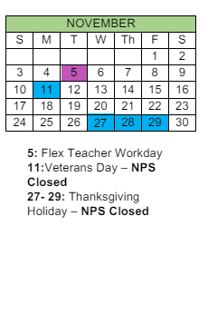 District School Academic Calendar for Tidewater Park ELEM. for November 2024
