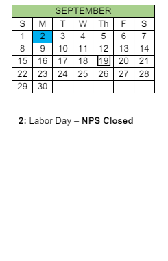 District School Academic Calendar for Bay View ELEM. for September 2024