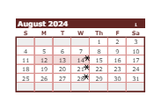 District School Academic Calendar for Jefferson Elementary School for August 2024
