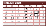 District School Academic Calendar for Jefferson Elementary School for October 2024