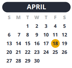 District School Academic Calendar for Homebased Comp Ed for April 2025