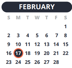 District School Academic Calendar for Steubing Ranch Elementary School for February 2025