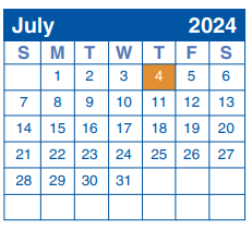 District School Academic Calendar for Homebased Comp Ed for July 2024