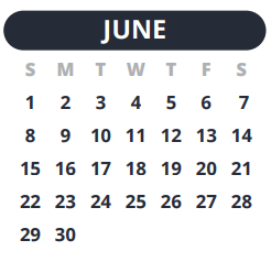 District School Academic Calendar for Bradley Middle for June 2025