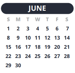 District School Academic Calendar for Reagan High School for June 2025