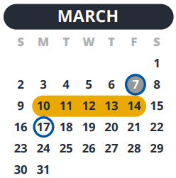 District School Academic Calendar for Fox Run Elementary School for March 2025