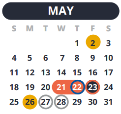 District School Academic Calendar for Jackson Middle for May 2025