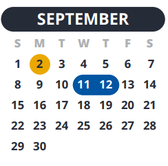 District School Academic Calendar for Jackson Keller Elementary School for September 2024