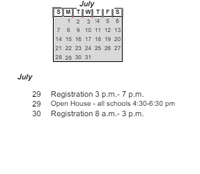 District School Academic Calendar for Dubois Elementary School for July 2024