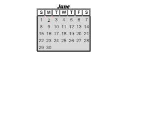 District School Academic Calendar for Dubois Elementary School for June 2025
