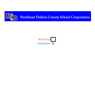 District School Academic Calendar Legend for Dubois Elementary School