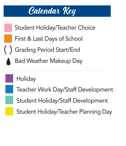 District School Academic Calendar Legend for Helotes Elementary School
