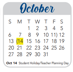 District School Academic Calendar for Aue Elementary School for October 2024