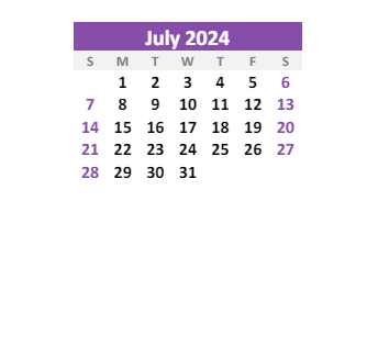 District School Academic Calendar for Howard Elementary School for July 2024