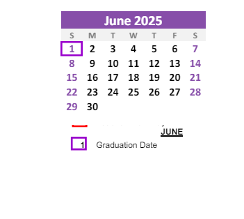 District School Academic Calendar for Howard Elementary School for June 2025