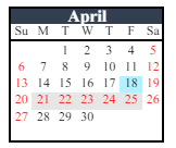 District School Academic Calendar for Gabbs Elementary School for April 2025