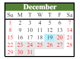 District School Academic Calendar for Gabbs Elementary School for December 2024