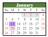 District School Academic Calendar for Gabbs Elementary School for January 2025