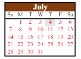 District School Academic Calendar for Gabbs Elementary School for July 2024