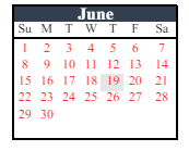 District School Academic Calendar for Gabbs Elementary School for June 2025