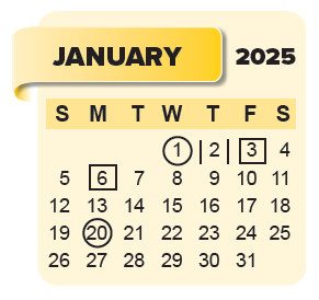 District School Academic Calendar for Prairie Learning Center for January 2025