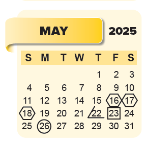 District School Academic Calendar for Prairie Learning Center for May 2025