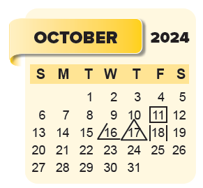 District School Academic Calendar for Prairie Learning Center for October 2024
