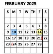 District School Academic Calendar for McKeever Elementary for February 2025