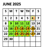 District School Academic Calendar for Leonel Trevino Elementary for June 2025