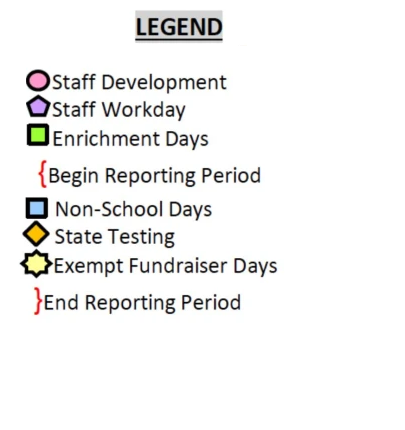 District School Academic Calendar Legend for PSJA Memorial High School