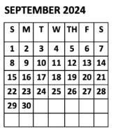 District School Academic Calendar for Leonel Trevino Elementary for September 2024