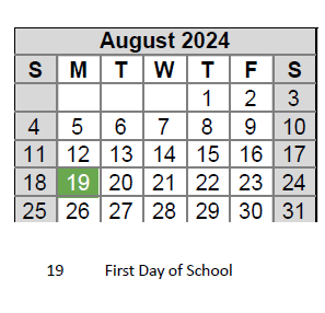 District School Academic Calendar for Craig ELEM. for August 2024