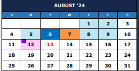 District School Academic Calendar for The Summit Intermediate for August 2024