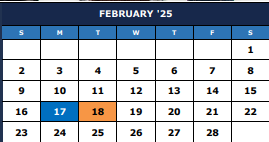 District School Academic Calendar for Genoa Elementary for February 2025