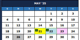 District School Academic Calendar for Genoa Elementary for May 2025